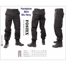 Pantaloni Cargo Multitasche Multi Tasche  BDU Blu Navy Venatoria Security Vigilanza Polizia Privata Art.111211-BN