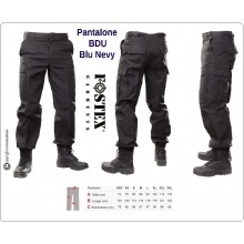 Pantaloni BDU Operativi Multi Tasche OP Ordine Pubblico Blu Notte  Personalizzabili con Ricamo Vigilanza Polizia Privata Guardie Giurate Art.111211-B
