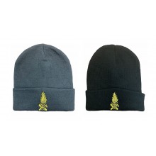 Berretto Zuccotto Papalina Watch Cap Invernale Nero o Grigio con Ricamo Guardia di Finanza Solo Logo  Art. NSD-GDF-X