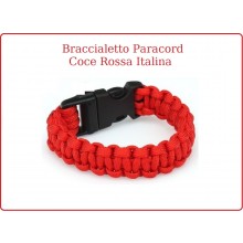 Bracciale Paracord Rosso  Emergenza C.R.I. Soccorso Croce Rossa Italiana   Art.16370110