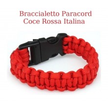 Bracciale Paracord Rosso  Emergenza C.R.I. Soccorso Croce Rossa Italiana   Art. 16370110