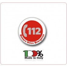 Toppa Patch con Velcro Numero Unico Emergenza 112 SOS Art.112-NUE