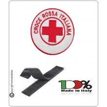 Patch Toppa Ricamata con Velcro Croce Rossa Italiana cm 6.00 DAE Art.CRI-P7 Patch Toppa Ricamata con Velcro Croce Rossa Italiana cm 6.00 DAE Art.CRI-P7