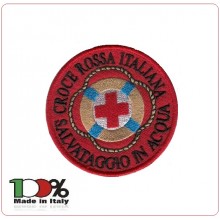 Patch Toppa con Velcro  Croce Rossa Italiana Salvataggio in Acqua  Art.NSD-CRI-AIB-1