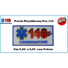 Patch Gommata 118 Soccorso  Coordinatore con Velcro Art.NSD.P.C118
