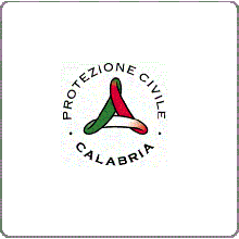 Patch Toppa Ricamata Protezione Civile CALABRIA Bianca New Art.PC-CALABRIA