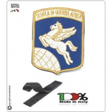 Patch Toppa Ricamata con Velcro Aeronautica Militare Scuola di Guerra Aerea Art.SGA-S