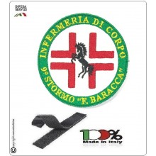 Patch Toppa Ricamata con Velcro Aeronautica Militare Infermerie di Corpo 9° Stormo F. Baracca Art.9-SX Patch Toppa Ricamata con Velcro Aeronautica Militare Infermerie di Corpo 9° Stormo F. Baracca Art.9-SX
