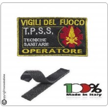 Toppa Patch Vigili del Fuoco OPERATORE T.P.S.S.  TECNICHE SANITARIE Art.VVFF-TPSS