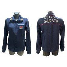 Felpa Maglione con Cerniera e Bordino Cermesi Ricamata Guardia Giurata GPG IPS  Art. GPG-GUARDIA