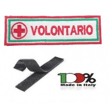 Patch Toppa Ricamata Croce Rossa Italiana VOLONTARIO con Velcro Art. NSD-CRI-V Patch Toppa Ricamata Croce Rossa Italiana VOLONTARIO con Velcro Art. NSD-CRI-V