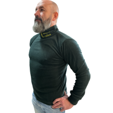 Maglione Maglioncino Lupetto Dolcevita in Micro pile Grigio con Logo Ricamato Guardia di Finanza G. di F.  black friday  Fino ad esaurimento scorte Art. NSD-GDF-RIC