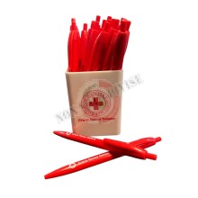 Penna Team Confezione Penne 20 pezzi + Portapenne Scrivania Croce Rossa Italiana CRI Idea Regalo Prodotto Ufficiale Art. COL-CRI