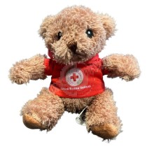 Cane Cagnolino Peluche Seduto H11cm con Felpa Cappuccio Croce Rossa Italiana CRI Ufficiale Idea Regalo Lisa Art. NSD-LISA