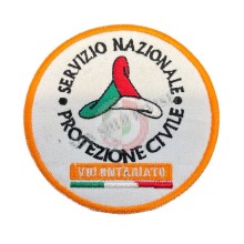 Patch Toppa Ricamata con Strip Servizio Nazionale Protezione Civile Volontariato New  Art PC-NEW-1