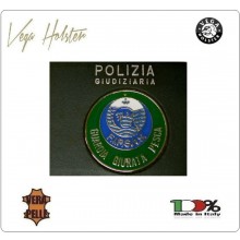 Placca con Supporto Cuoio Da Inserire Al Portafoglio Guardia Giurata Pesca 1WG Vega Holster Italia Art. 1WG-82