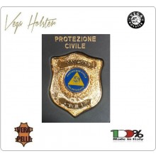 Placca con Supporto Cuoio Da Inserire Al Portafoglio Protezione Civile Volontari 1WG Vega Holster Italia Art. 1WG-115