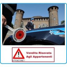 Adesivo Per Paletta Rosso Polizia Penitenziaria modello 2 VENDITA RISERVATA Art. R0100
