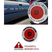 Adesivo 3M Per Paletta Rosso Polizia Di Stato Stradale VENDITA RISERVATA Art. R0055-PS