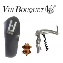 Finalmente Disponibile il Fodero in Pelle da Cintura per Cavatappi Professionale Barman Camerieri Sommelier VinBouquet Art. FID085