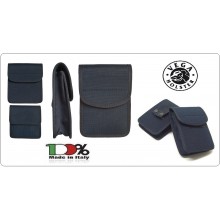 Borsetto Multiuso in Cordura Tasca da Cinturone Polizia Carabinieri Vigilanza Vega Holster Italia Nero Blu Art. 2G69