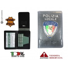 Portafoglio Portadocumenti con Placca Fissa Polizia Locale VENDITA RISERVATA Italia Placca AS19 Art. 600VPL13