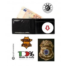 Portafoglio in Pelle con Placca Estraibile Security Service Vega Holster Italia Art.1WE28
