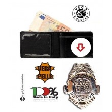 Portafoglio in Pelle con Placca Estraibile Dectective Private Vega Holster Italia Art. 1WE81 Portafoglio in Pelle con Placca Estraibile Dectective Private Vega Holster Italia Art. 1WE81