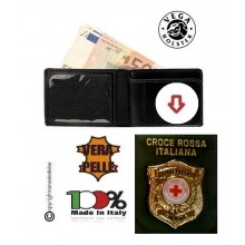 Portafoglio Portadocumenti con Placca Estraibile Croce Rossa Italiana CRI C.R.I.  New Art. 1WE117