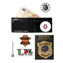 Portafoglio con Placca Estraibile Polizia Amministrativa Vega Holster VENDITA RISERVATA  Art. 1WE108