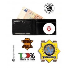 Portafoglio in Pelle con Placca Estraibile International Police Vega Holster Italia Art. 1WE83