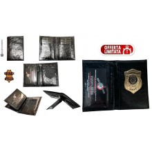 Portafoglio Portadocumenti Nero Placca Fissa GPG Repubblica Guardia Particolare Giurate Incaricato di Pubblico Servizio OFFERTA LUSSO Art. LUSSO-REP