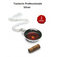 Teste Vin Professionale Silver Acciaio Per Assaggio Vino Sommelier Barman Art. TASTEVIN