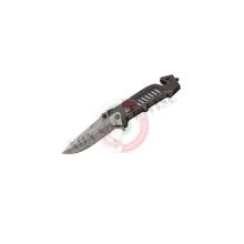 Coltello da Salvataggio Serramanico con Fodero JKR PRO 10023 con Impugnatura Gommata Art. PRO-10023