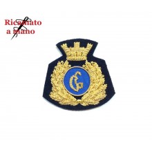 Ricamo da Berretto Ricamato a Mano Canutiglia Guardie Giurate Oro Bollo Blu Art.NSD-FREG-GGB