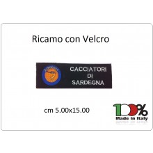 Patch Toppa Ricamata Con Velcro cm 5,00x15,00 Carabinieri Cacciatori di Sardegna Art.15-5-CS