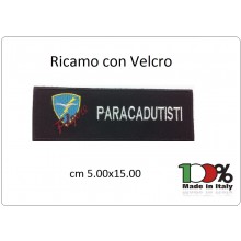 Patch Toppa Ricamata Con Velcro cm 5,00x15,00 Paracadutisti Art.15-5-PA