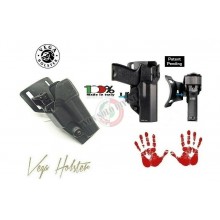 Fondina Professionale  Polimero Stampato Vega Holster italia 2° Grado Sicurezza Polizia Carabinieri Guardie Giurate GPG IPS Art. SHWP8