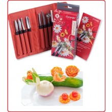 Set di Coltelli da Intaglio Professional 8 pezzi Triangle 90 818 08 02 Art.5250045 Set di Coltelli da Intaglio Professional 8 pezzi Triangle 90 818 08 02 Art.5250045