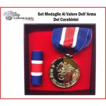 Set Medaglia al valore dell'Arma dei Carabinieri Argento Art.NSD-CCA