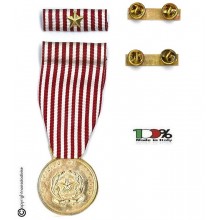 Set Medaglie Al Merito di Servizio Polizia di Stato Oro Medaglia + Nastrino Art. FAV-SET11