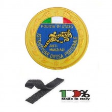 Patch Toppa Ricamata con Velcro Polizia di Stato Istruttore Difesa Personale cm 9.00 Art. EU707