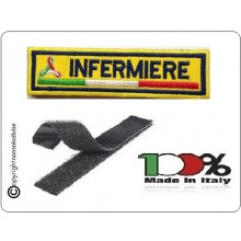 Patch Ricamo a Macchina Con Velcro Protezione Civile INFERMIERE Art.NSD-PC4