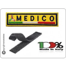 Patch Ricamo a Macchina Con Velcro Protezione Civile MEDICO Art.NSD-PC5