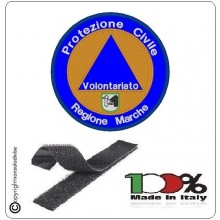 Patch Toppa Ricamata con Velcro Protezione Civile Regione Marche con Velcro  Art PC-MAR