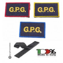 Patch Toppa Ricamata per GPG Guardia Particolare Giurata Vari colori Blu Rosso Verde  Art. GPG-GPG