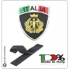 Patch Toppa Scudetto con Velcro Ricamato ITALIA + LOGO AERONAUTICA Art.IT-AERO