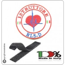 Patch Toppa Ricamata Bianca con Velcro D.A.E. ISTRUTTORE BLS-D cm 8.00 DAE Art.DAE-I-52 Patch Toppa Ricamata Bianca con Velcro D.A.E. ISTRUTTORE BLS-D cm 8.00 DAE Art.DAE-I-52