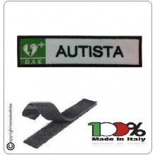 Patch Toppa Ricamata Bianca D.A.E. + AUTISTA Art.DAE-1