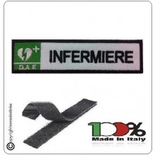 Patch Toppa Ricamata Bianco D.A.E. + INFERMIERE  Art.DAE-8 Patch Toppa Ricamata Bianco D.A.E. + INFERMIERE  Art.DAE-8